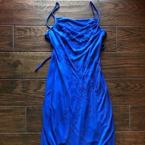 My Michelle Royal Blue Glitter Formal Dress